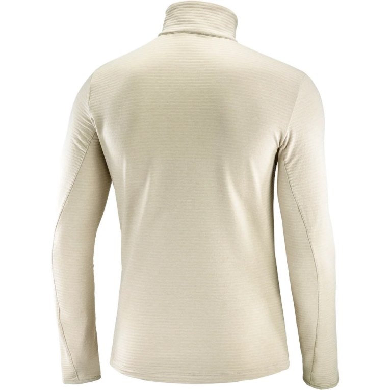 Sudaderas Salomon Outline Half Zip Hombre Creme | MX HRWD209